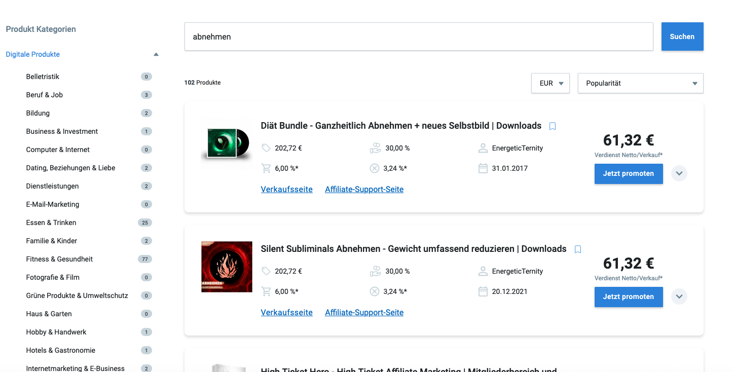 Marktplatz Digistore24 Marktplatz Digistore24