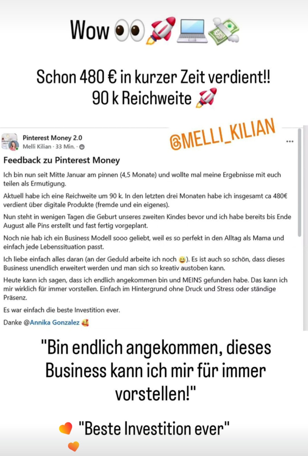 Kundenbewertung Pin Dich Reich Annika Rojas Gonzalez